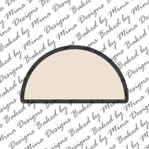 Half Circle Cookie Cutter STL File | digital download | digital file | plaque
