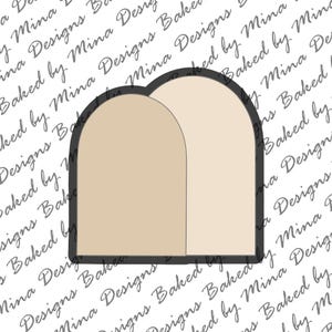Double Arch Cookie Cutter STL File | digital download | digital file | geometric shape