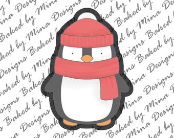 Christmas Penguin Cookie Cutter STL File | digital download | digital file