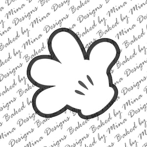 Op de afbeelding: Een zwart-witte omtrek van een cartoonhand met drie vingers. De hand is in een zwaaiende of reikende beweging.