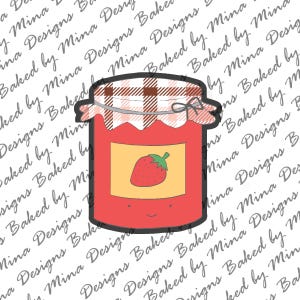 Jelly Cookie Cutter STL File | digital download | digital file | jar of jam | mason jar