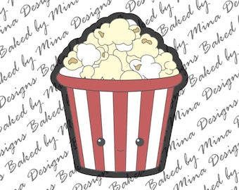 Foremka do ciastek Popcorn Bucket STL | plik do pobrania cyfrowego | plik cyfrowy