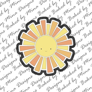 Archivo STL de cortador de galletas de sol con rayos / descarga digital / archivo digital /