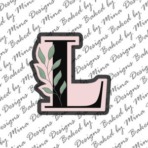 緑のクッキーカッター付き文字 L STL ファイル | デジタル ダウンロード | デジタル ファイル | アルファベット