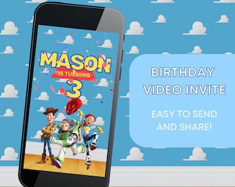 Invitación de Toy Story, invitación en vídeo de Toy Story, invitación de cumpleaños de Toy Story, fiesta de Toy Story, Toy Story 4, cumpleaños, invitación digital