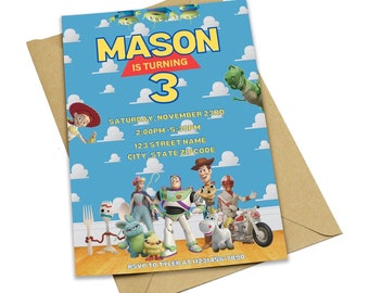 Toy Story verjaardagsuitnodiging, Toy Story uitnodiging, Toy Story uitnodiging, Toy Story verjaardag, Toy Story feest, Toy Story verjaardagsdecoratie