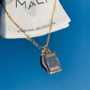 18K Italian Cornicello Personalized Necklace, Mens Italian Amulet Chain, Gold Filled Rope Chain, Initial Necklace, Italian Gift, For him