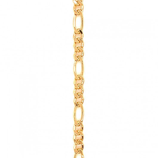 Solid 18K Gold 2.5mm Figaro Chain, Heavy 18K Gold Figaro Chain, Strong