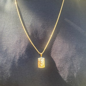 Lion Head Pendant Necklace,Lion Necklace for Men,Mens Necklace,Mens Chain,Jewelry for Man,Gift for Husband,Gift for Hunter,Lion Jewelry