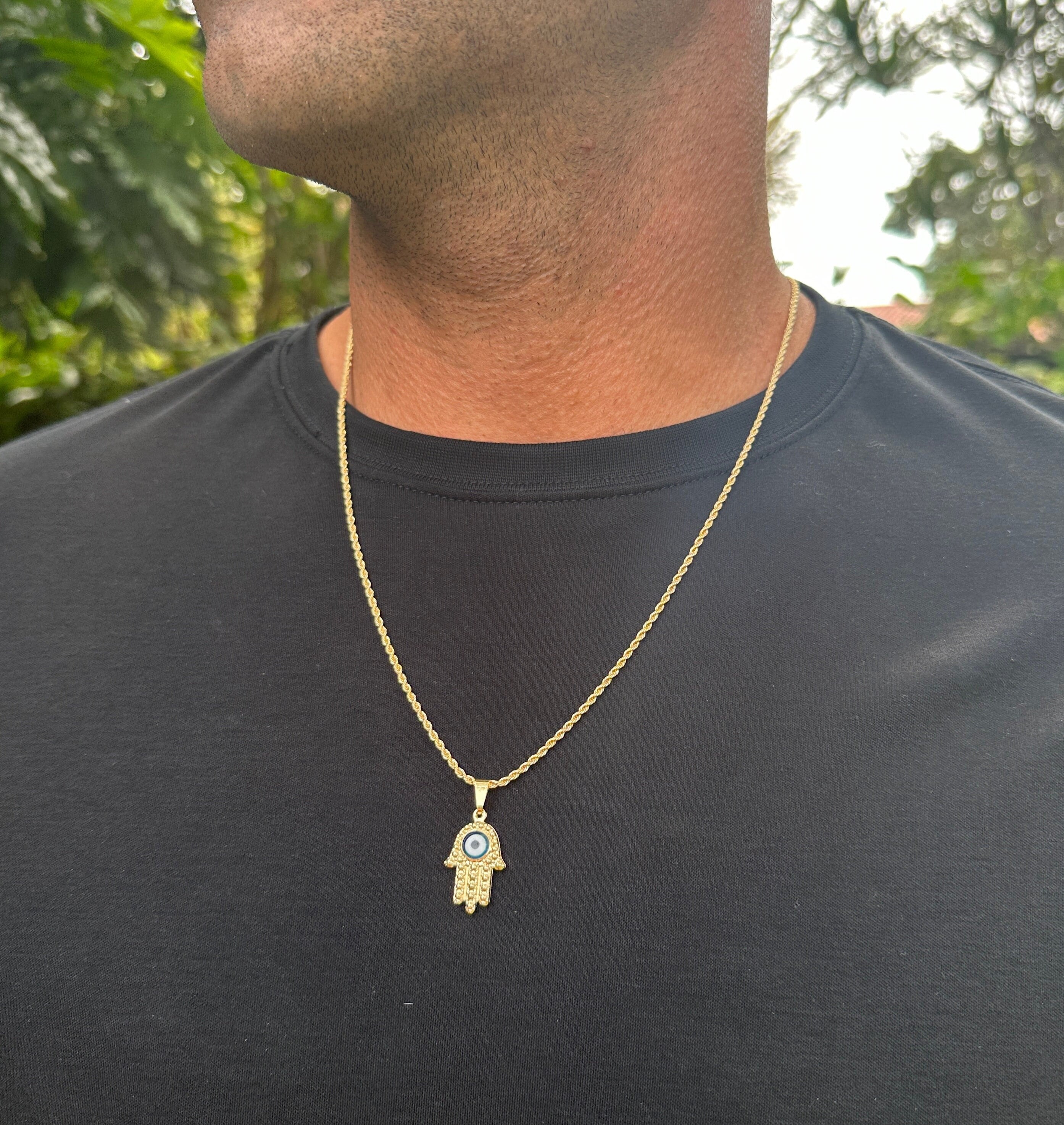 Mens hamsa chain discount