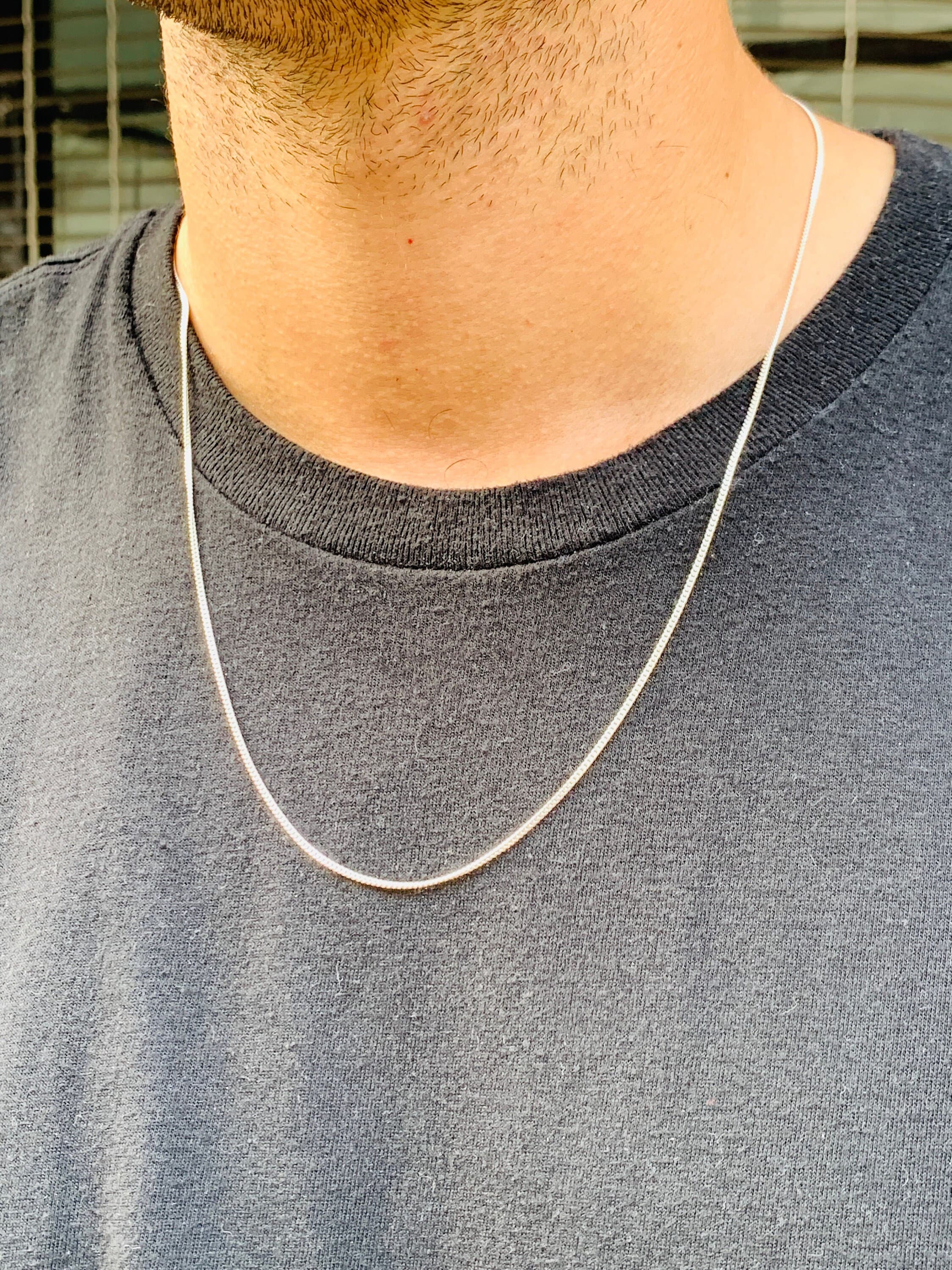 men's silver necklaces