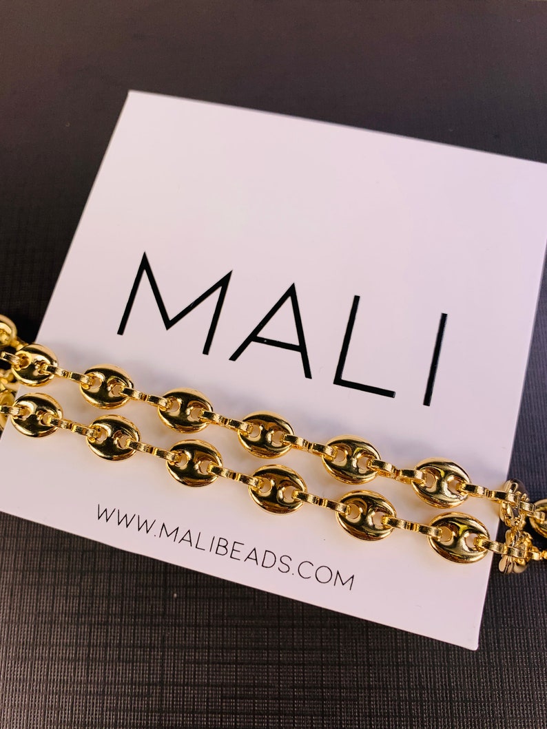 18K Mariner Puff Chain Thick Gold Mens Chain Mens Necklace - Etsy