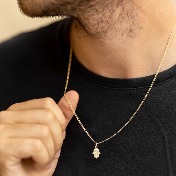 Collier Plaque Hamsa En Plaqué Or 18 Carats - Golden Gilt - Neuf Sans Emballage