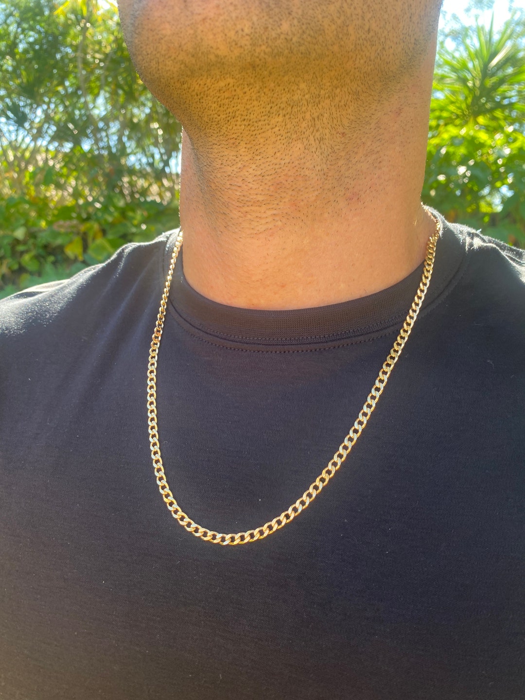 18K Gold Cuban Link for Men Thick Chains Mens Necklace Etsy