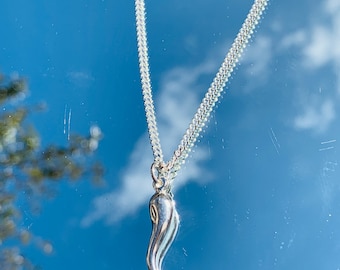 corno necklace silver LORO ロロ　enof corno necklace silver LORO ロロ enof Silver Cornicello Necklace