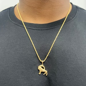 18K Mens Capricorn Necklace,Zodiac Jewelry For Men,Astrology Necklace,Men Pendant Necklace,Capricorn Birthday Gift For Men,Gold filled Chain