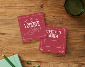Scratch Off Love Vouchers: Romantic Coupon Cards, Date Night Surprise