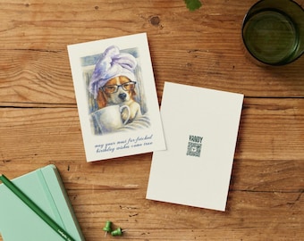 Watercolor Beagle Birthday Card: Funny Dog Lover Gift