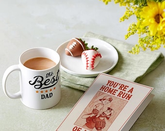Father’s Day Card for Baseball Dad – “Home Run Dad” Vintage Sketch