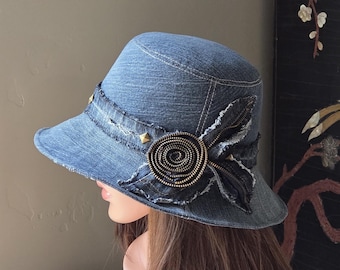 Authentic GUCCI GG Denim Bucket Hat - Etsy