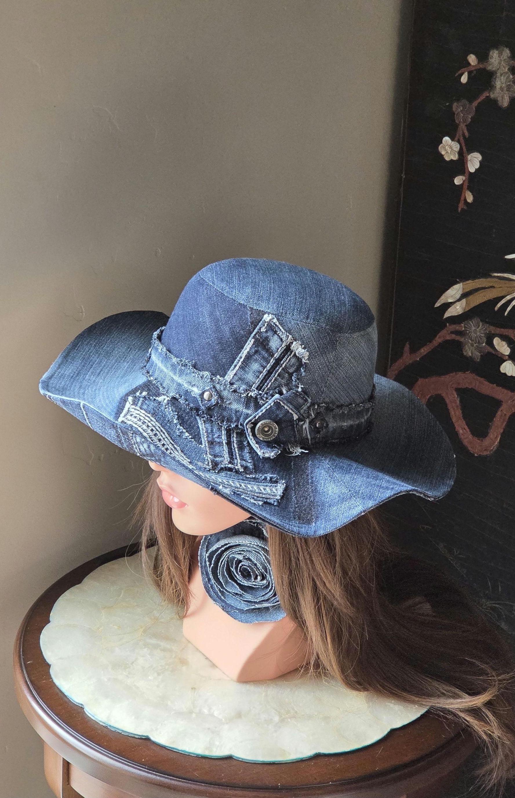 Upcycled Patchwork Hat - Handcrafted Vibrant Mix The Vintage Patchwork Hat Collection – Jo Noelle main image 3