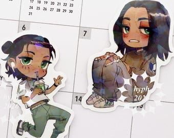 Eren Jaeger Streetwear! 2.5" Vinyl Holo Sticker, Attack on Titan, Shingeki no Kyoujin
