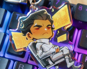 Miguel O'hara ATSV 2.5" Rainbow Acrylic Charm/Sticker