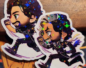 3" CoE33 Running Star Holo Vinyl Stickers | Clair Obscur: Expedition 33 (coe33)