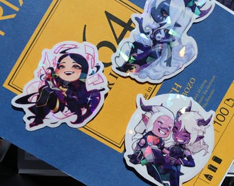 2.5" The Dragon Prince Holographic Stickers! (Claudia, Aaravos, Ruthari)
