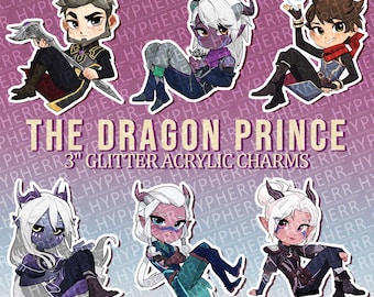 ドラゴンプリンス - 3インチグリッターアクリルチャーム