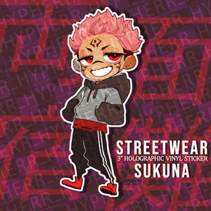 Streetwear Sukuna 3" Holo Vinyl Sticker