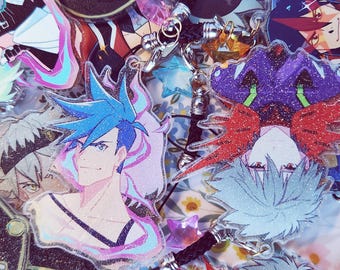 Glitter Acrylic Anime Phone Charm: Discontinued Designs