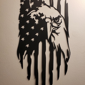 Amerikanische Flagge Adler Wand Kunst DXF Datei Nur