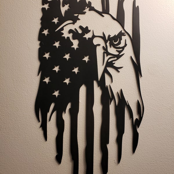 American Flag Eagle Wall Art DXF File Only