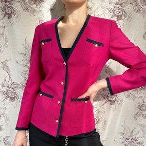 Vintage pink classy blazer, women’s 70s jacket with pockets