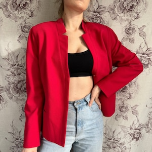 Vintage red 90s classy blazer, women’s jacket