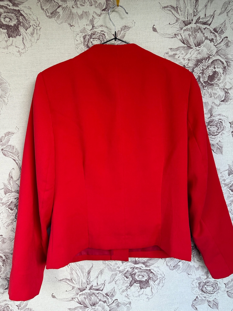 blazer rouge vintage, veste pour femme élégante image 8