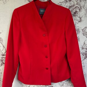 blazer rouge vintage, veste pour femme élégante image 7