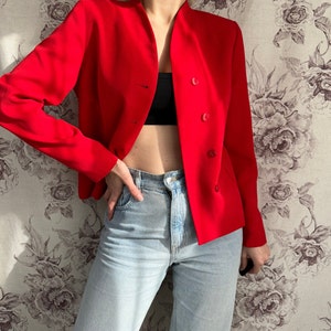 blazer rouge vintage, veste pour femme élégante image 6