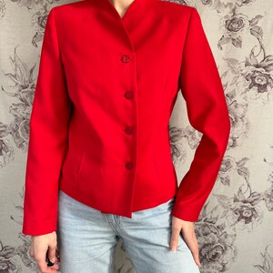 blazer rouge vintage, veste pour femme élégante image 5