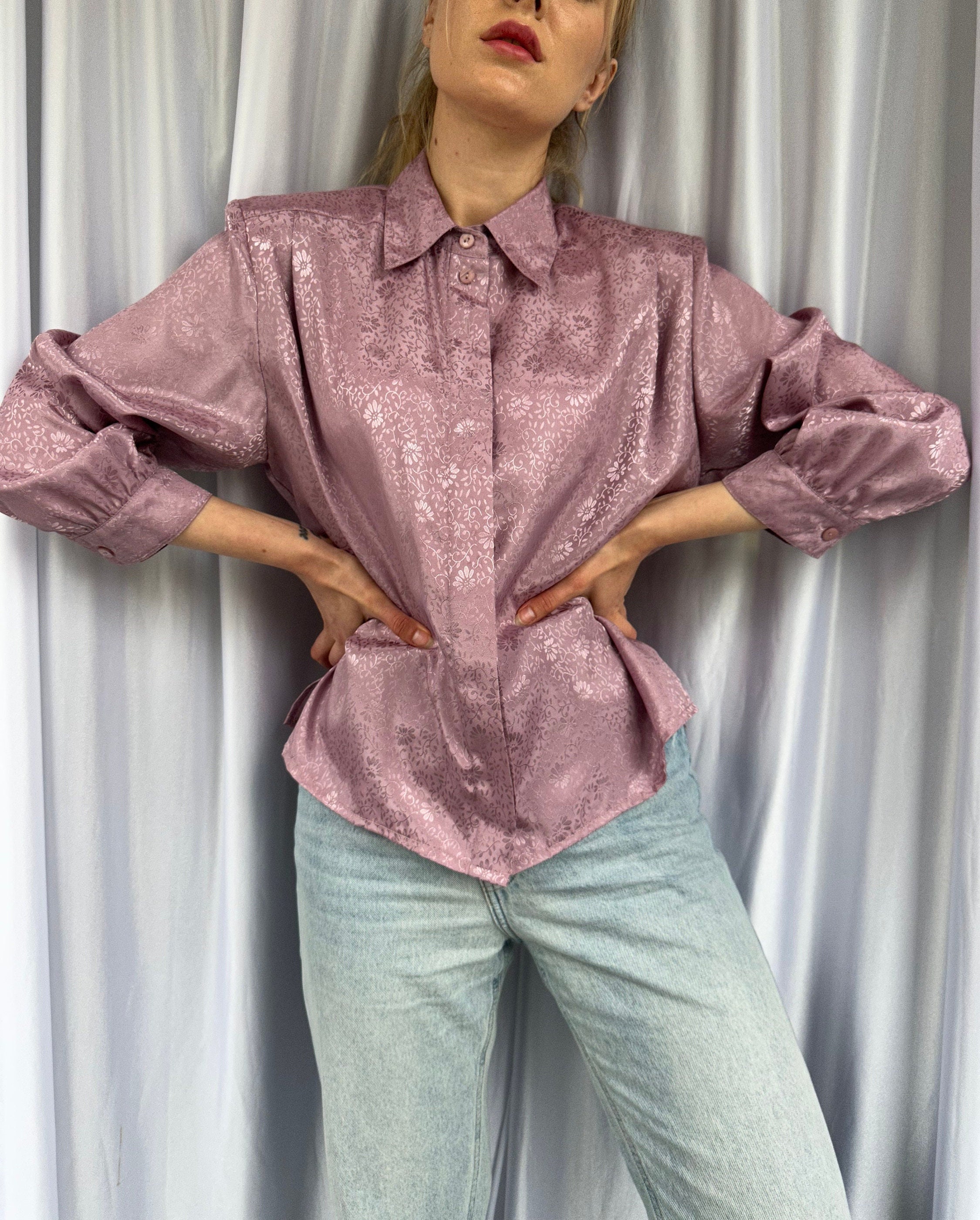 LIMITED COLLECTION Plus Size Hot Pink Satin Shirt