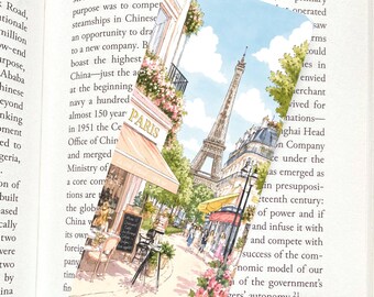 Paris Eiffel Tower Bookmark: Double-Sided Illustrated, Laminated