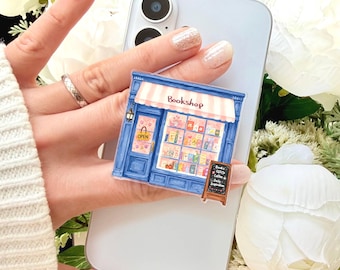 Blue Bookshop Magnetic Phone Grip Holder | Kindle Grip | MagSafe Compatible