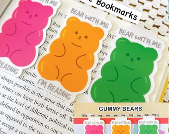 Segnalibri magnetici a forma di orsetto gommoso: regali per gli amanti dei libri, set da 3