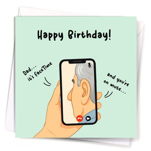 Lustige Geburtstagskarte für Papa | “Dad... es ist face time” | Papa Geburtstagskarte | Geburtstag Witze | Alles- Gute zum Geburtstag-Karte