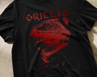 grilled cheese hardcore t-shirt | punk shirt, death metal band tee, funny music t-shirts, artist tee, food shirts