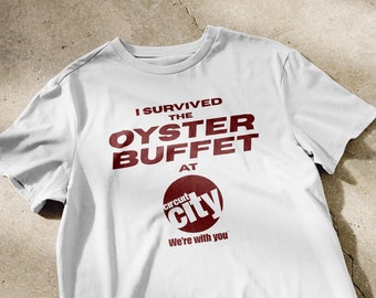I survived the oyster buffet at Circuit City T-Shirt | funny shirt, weird shirts, meme tshirt, oddly specific tee