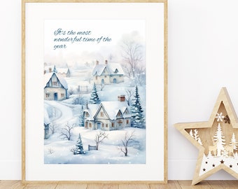 Poster winter landscape | Download Posters | Poster Christmas | Winter motif | Christmas decoration | Gift ideas | Xmas