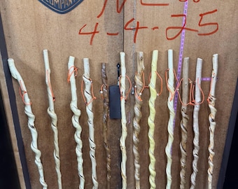 Mountain Man Walking Sticks. Walking sticks beautifully twisted by the vines of Eastern Kentucky