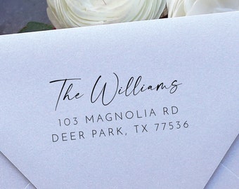 Modern custom stamp | Address stamp | Personalized stamp | Return address stamp | Self inking stamp | Custom address stamp